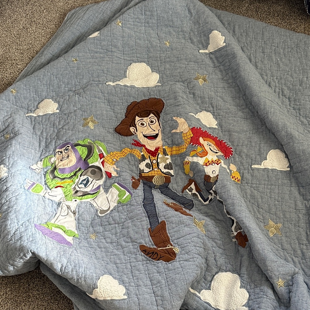 Pottery Barn Kids Blue Toy Story Quilt